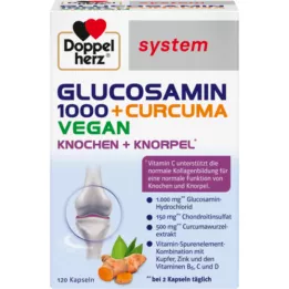 DOPPELHERZ Glucosamina 1000+Curcuma vegana syst.Kps., 120 uds