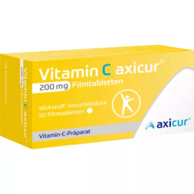 VITAMIN C AXICUR 200 mg comprimidos recubiertos con película, 50 uds