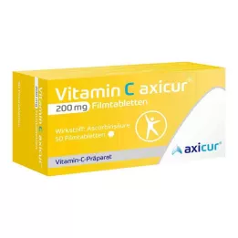 VITAMIN C AXICUR 200 mg comprimidos recubiertos con película, 50 uds