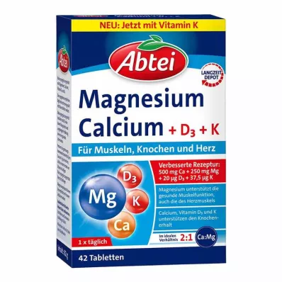 ABTEI Magnesio Calcio+D+K Comprimidos, 42 uds