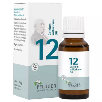 Bioquímica Pflueger 12 Calcio sulfuricum D 6 glóbulos, 15 g