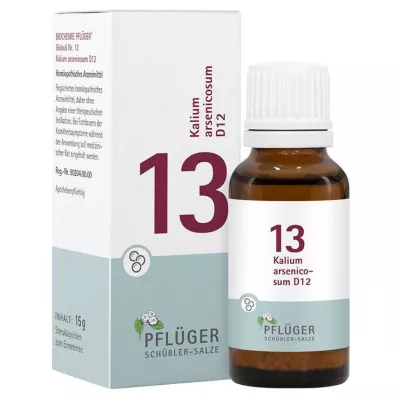 Bioquímica Pflueger 13 Potasio arsenicosum D 12 glóbulos, 15 g