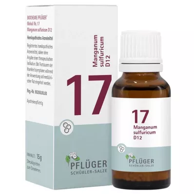 Bioquímica Pflueger 17 Manganum sulfuricum D 12 glóbulos, 15 g