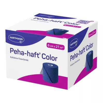 Peha-Haft Color vendaje de fijación sin látex 6 cm x 21 m azul, 1 pieza
