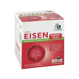 EISEN DIREKT más vitamina C+ácido fólico+B12 en polvo, 60 uds