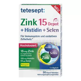 TETESEPT Zinc 15 depot+histidina+selenio comprimidos recubiertos con película, 30 uds