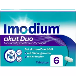 IMODIUM akut Duo 2 mg/125 mg comprimidos, 6 uds
