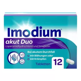 IMODIUM akut Duo 2 mg/125 mg comprimidos, 12 uds