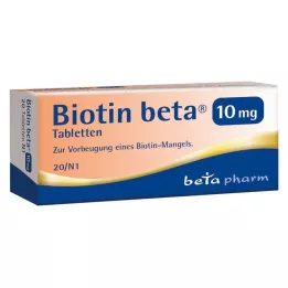 BIOTIN BETA 10 mg comprimidos, 20 uds