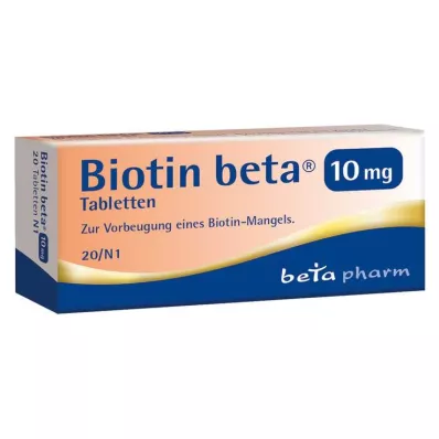 Tabletas de biotina beta de 10 mg, 20 piezas