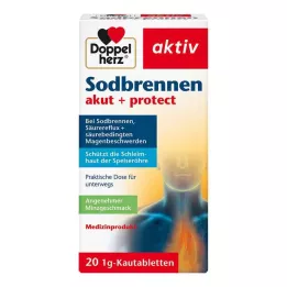 Doppelherz acidez estomacal aguda + protege tabletas masticables, 20 piezas