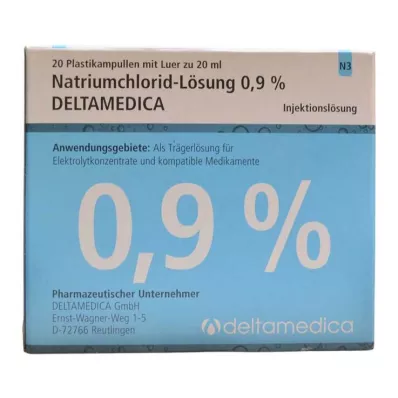 Solución de cloruro de sodio al 0,9% Deltamedica Luer Pl., 20X20 ml