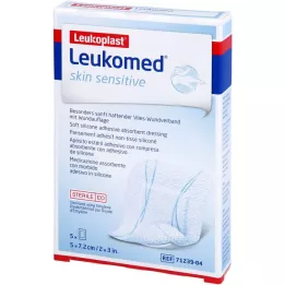LEUKOMED estéril sensible a la piel 5x7,2 cm, 5 uds