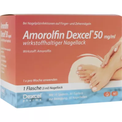 AMOROLFIN Dexcel 50 mg/ml laca de uñas con sustancia activa, 3 ml