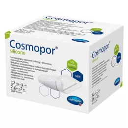 COSMOPOR apósito de silicona para heridas 5x7,2 cm, 25 uds