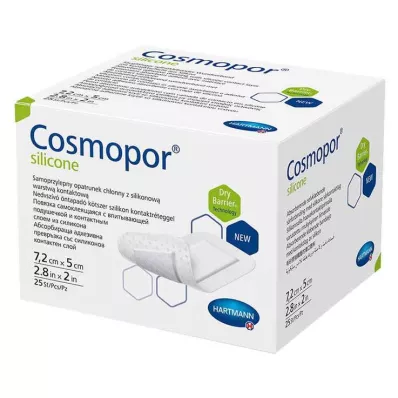 COSMOPOR apósito de silicona para heridas 5x7,2 cm, 25 uds COSMOPOR apósito de silicona para heridas 5x7,2 cm, 25 uds