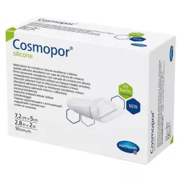 COSMOPOR apósito de silicona para heridas 5x7,2 cm, 10 uds