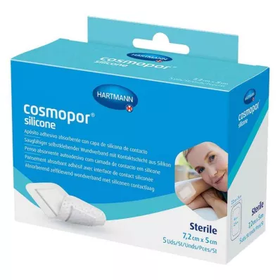 Apósito para heridas de silicona Cosmopor® 5x7,2 cm, 5 piezas