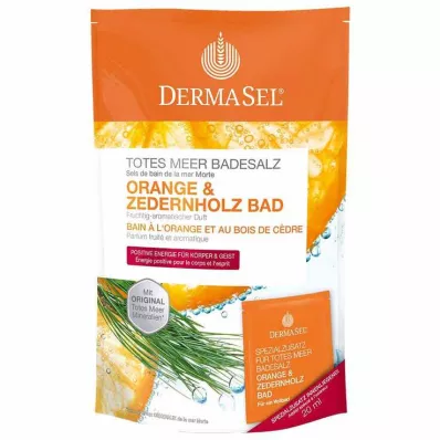 DERMASEL Sales de baño del Mar Muerto Naranja &amp; Cedro, 1 p