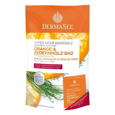 Dermasel Sal de baño del Mar Muerto Naranja &amp; Madera de cedro (paquete de 1)