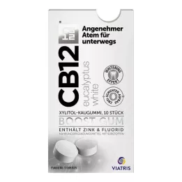CB12 boost Chicle blanco eucalipto, 10 uds