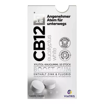 CB12 boost Chicle blanco eucalipto, 10 uds