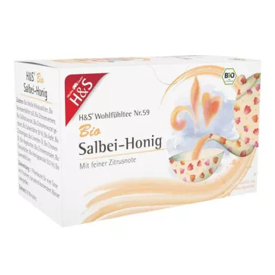 H&amp;S Bolsa de filtro de miel de salvia orgánica, 20 x 2 g