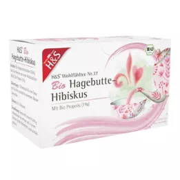 H&amp;S Bolsa filtrante rosa mosqueta-hibisco bio, 20X3,0 g