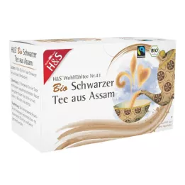 H&amp;S Bolsa de filtro de té negro Assam orgánico, 20X1,80 g