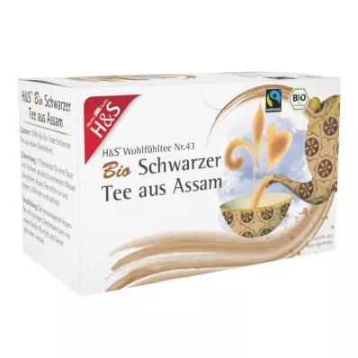 H&amp;S Té negro orgánico de Assam bolsa de filtro, 20X1,80 g