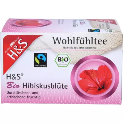 H&amp;S Bolsa filtrante de flor de hibisco ecológica, 20X1,75 g