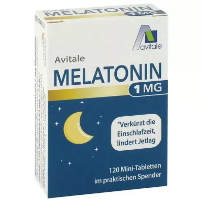 MELATONIN Mini comprimidos de 1 mg en dispensador, 120 uds