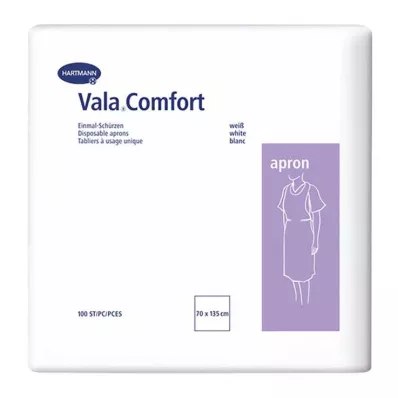 Delantal Valacomfort delantales desechables 70x135 cm blanco, 100 piezas