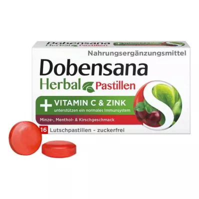 Dobensana Herbal Kirschgeschm.vit.c &amp; Pastilla de zinc.(16 piezas)