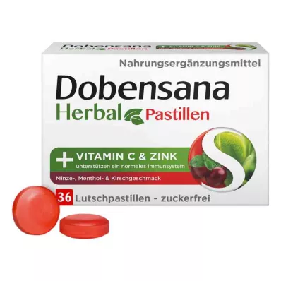 Dobensana Herbal Kirschgeschm.vit.c &amp; Pastilla de zinc.(36 piezas)