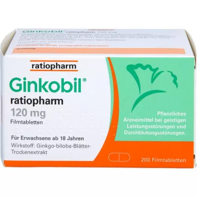 GINKOBIL-ratiopharm 120 mg comprimidos recubiertos con película, 200 uds