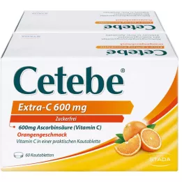 CETEBE Extra-C 600 mg comprimidos masticables, 120 uds