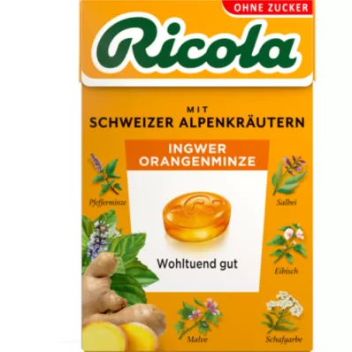 RICOLA o.Z.Box Caramelos de jengibre, naranja y menta, 50 g