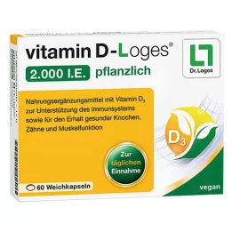 VITAMIN D-LOGES 2.000 U.I. cápsulas blandas vegetarianas, 60 uds