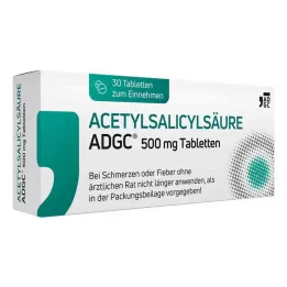 ACETYLSALICYLSÄURE ADGC 500 mg comprimidos, 30 uds