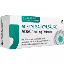 ACETYLSALICYLSÄURE ADGC 500 mg comprimidos, 50 uds
