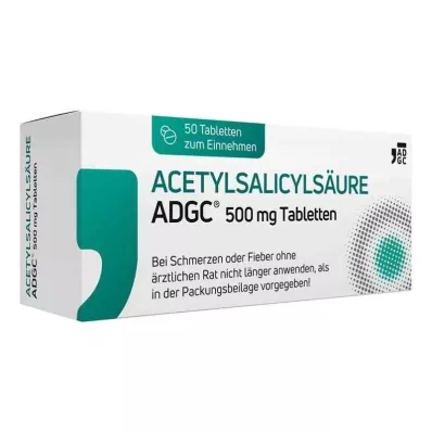 Ácido acetilsalicílico ADGC comprimidos de 500 mg (50 piezas)