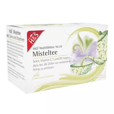 H&amp;S Té de muérdago con bolsa filtrante de selenio y vitaminas, 20X2 g