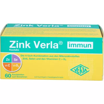 ZINK VERLA tabletas masticables inmunológicas, 60 unidades