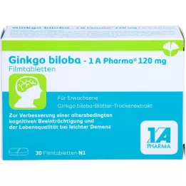 GINKGO BILOBA-1A Pharma 120 mg Comprimidos recubiertos con película, 30 cápsulas