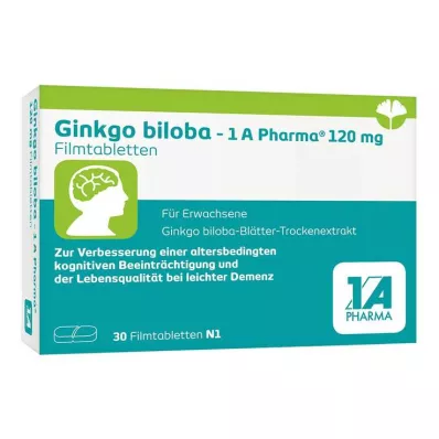 Ginkgo biloba - 1 A Pharma® 120 mg comprimidos recubiertos con película, 30 st