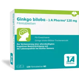 GINKGO BILOBA-1A Pharma 120 mg Comprimidos recubiertos con película, 120 cápsulas