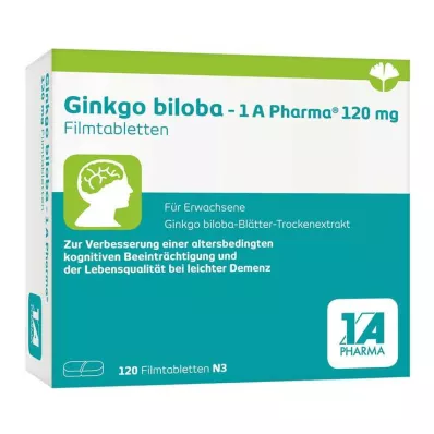 Ginkgo biloba - 1 A Pharma® 120 mg comprimidos recubiertos con película, 120 st