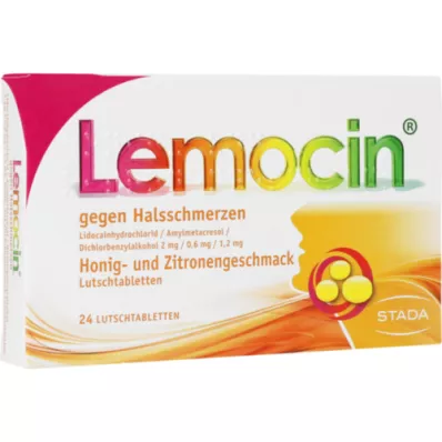 LEMOCIN contra el dolor de garganta Miel-u.Zitroneng.Lut., 24 uds