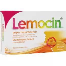 LEMOCIN contra el dolor de garganta Aroma de naranja Lut., 24 uds